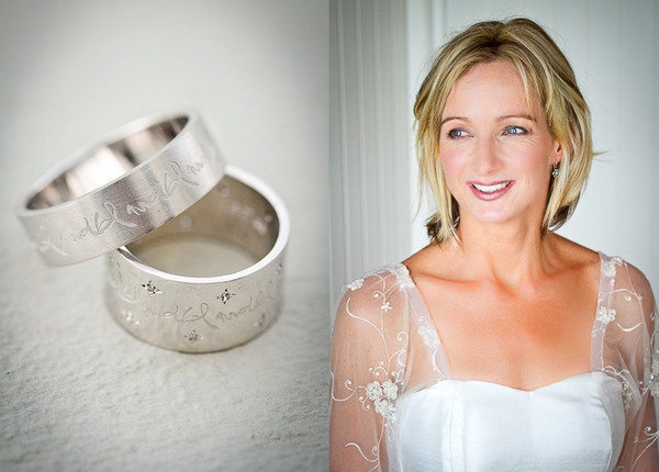 Оригинальные обручальные кольца и невеста Свадебные фотографии Никки и Марка