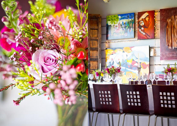 Украшение свадебной церемонии цветами Красиво украшенный банкетный зал свадьбы