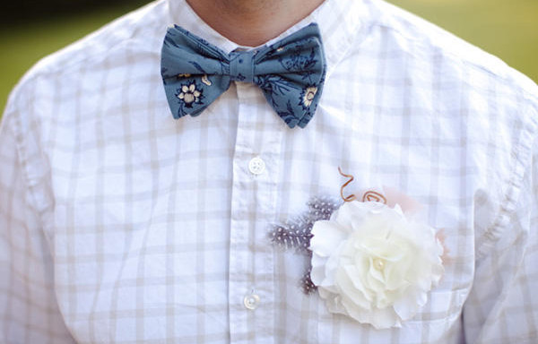 Жених в стиле ретро Нестандартный образ - интересный галстук и бутоньерка