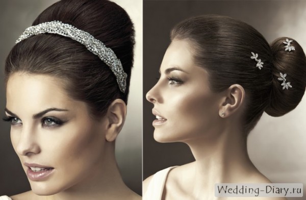 СРедний пучок и красивые заколочки