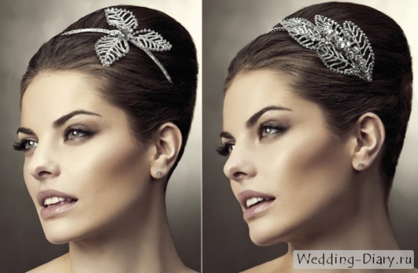 Украшение ретро причёски ободком