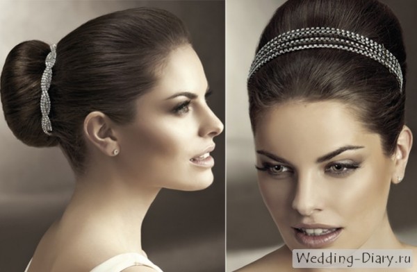 Ободок украшает пучок