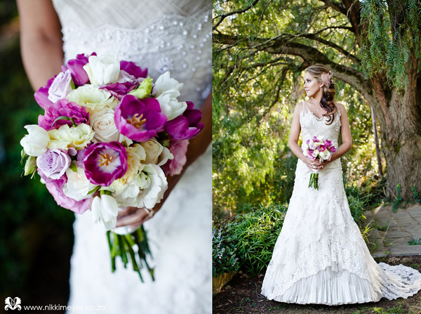 Шикарное свадебное платье и букет Надин