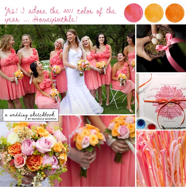 Pink-coral-rose-orange-gold-yellow Свадебная палитра - желтый, коралловый, оранжевый, персиковый, лососевый, золотистый, розовый