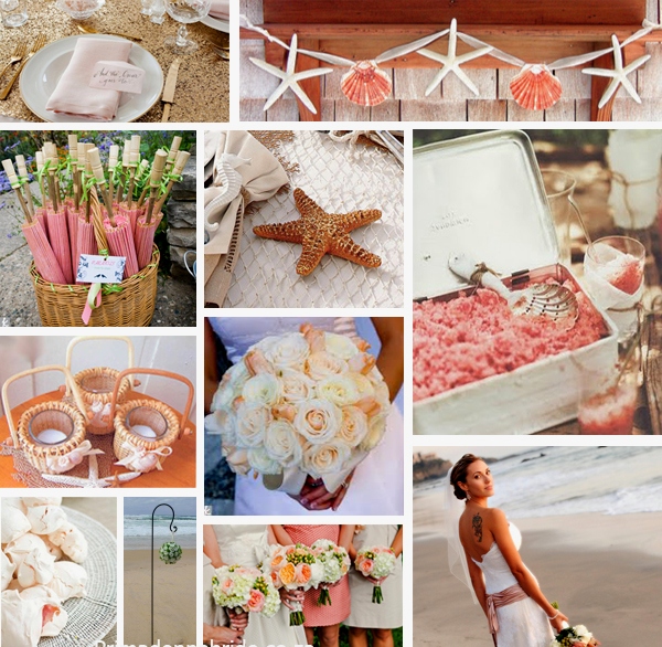 Свадьба в морском стиле Свадьба в коралловом на пляже