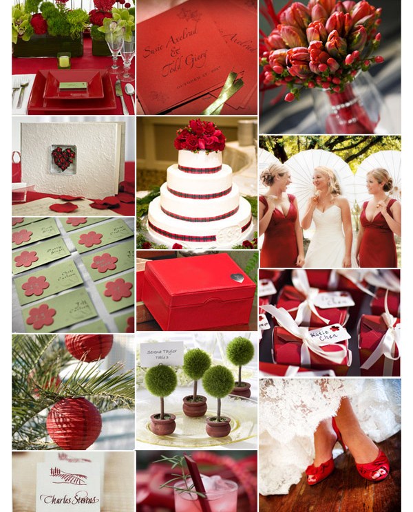 Свадьба в красном цветовом оформлении