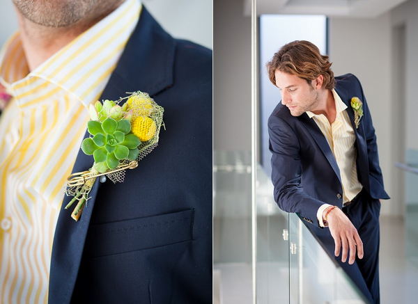 Стильный жених на свадьбе Желтая палитра свадебного оформления