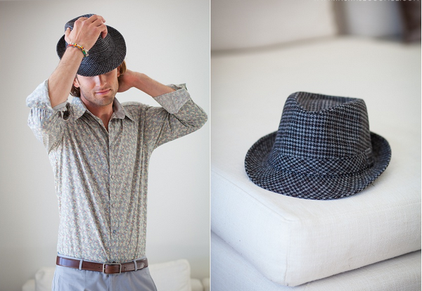 Стильные аксессуары для жениха Модная шляпка для жениха