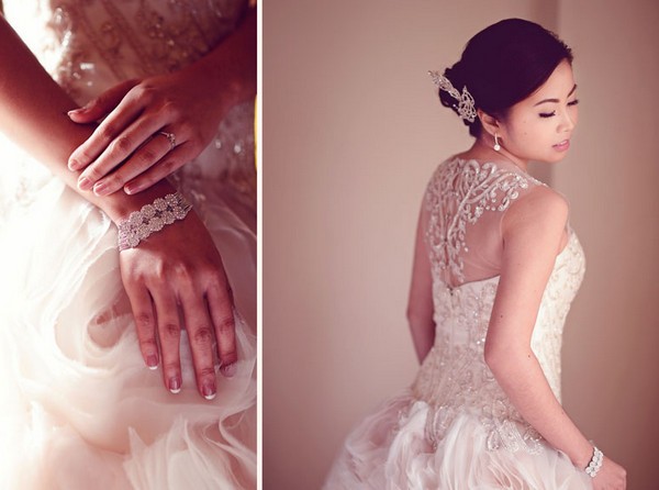 Роскошное свадебное платье с вышивкой на спине