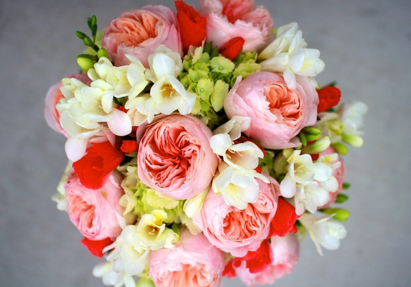 Букет из коралловых пионов 2013