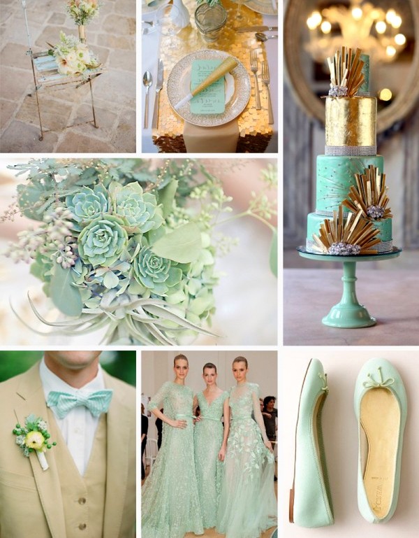 Свадебная палитра мятный цвет