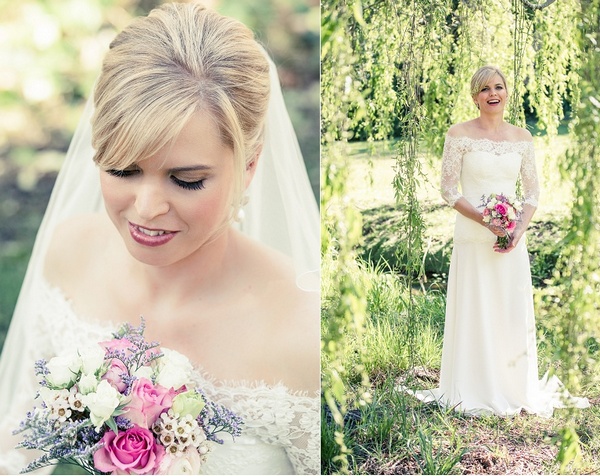 Романтичный образ невесты с фатой