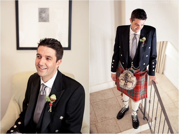 Жених в национальном шотландском костюме