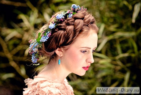 Оригинальное плетение кос для невесты